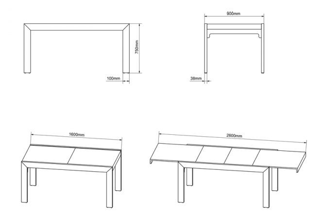 IMPERIA 140 table (high gloss)